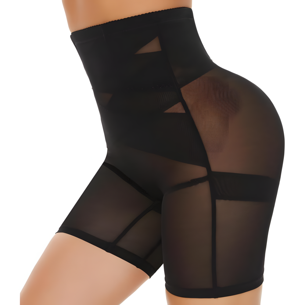 New mesh yarn light and breathable shapewear belly pants sports leggings,Girl Short - Image 2