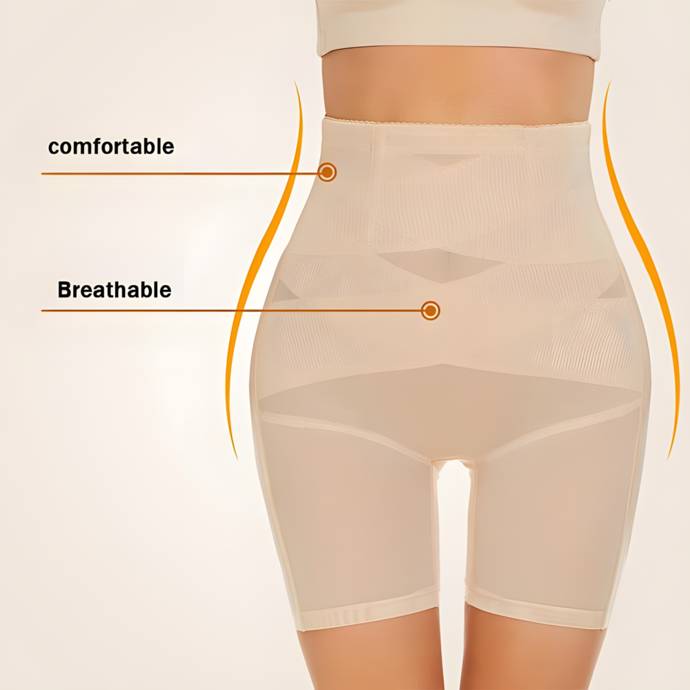 New mesh yarn light and breathable shapewear belly pants sports leggings,Girl Short - Image 4