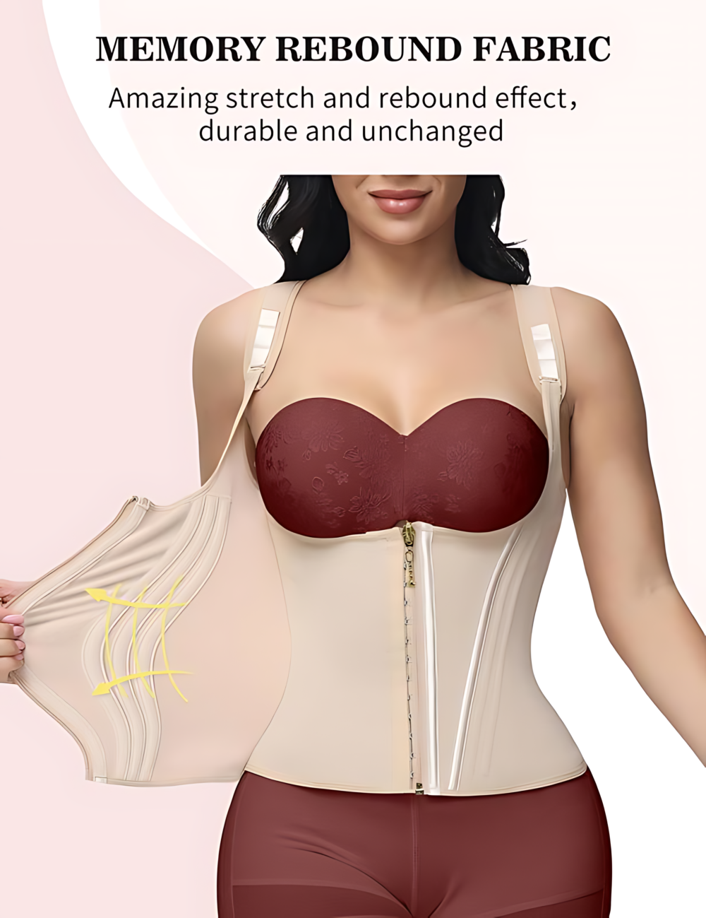 Waist Shapewear for Women TummyControl Girdle Workout Shapewear withAdjustable Shoulder Strap - Image 5