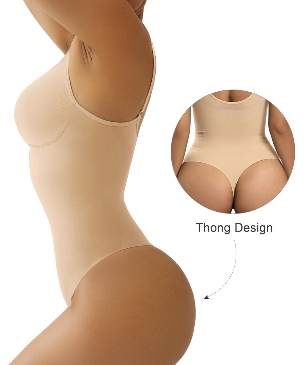 Women's Shapewear Bodysuit Tummy Control Body Shaper Seamless Sculpting Snatched Waist Body Suit - Image 7