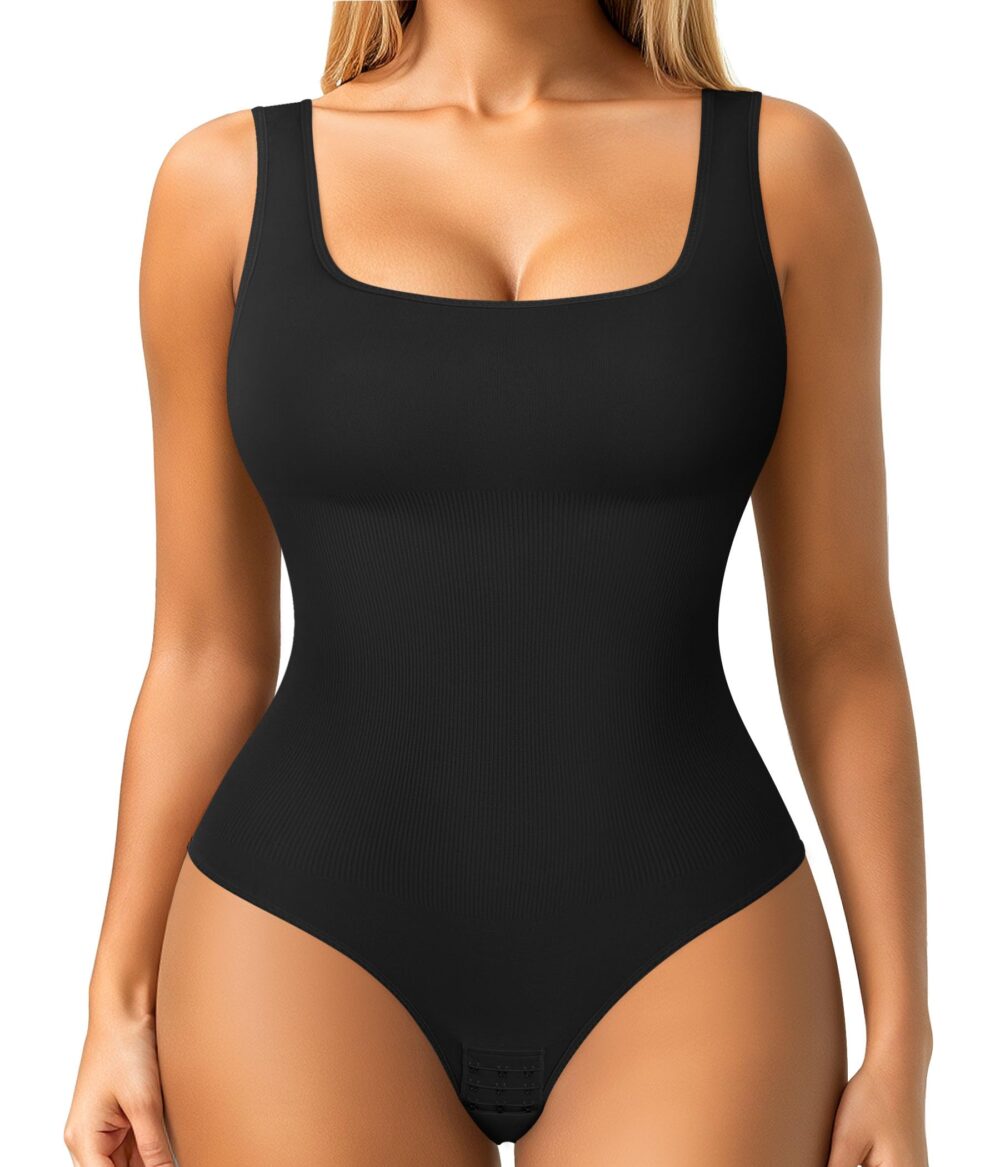 Womens' Waist Trainer Seamless Round Neck Tummy Control Shapewear Bodysuit - Image 28