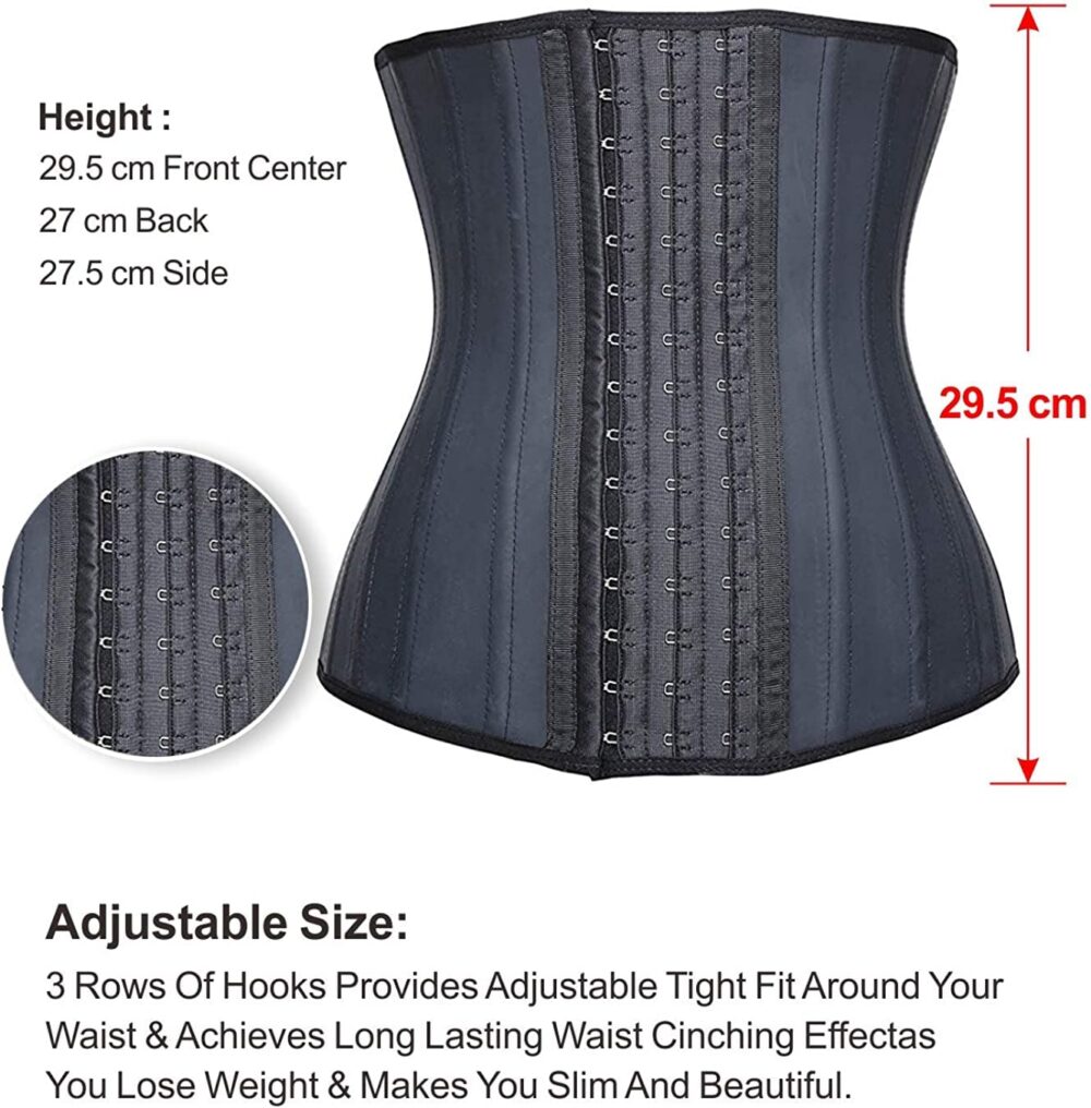 Waist Trainer for Women Latex Underbust Waist Cincher Corset Sport Girdle Hourglass Body Shaper - Image 11