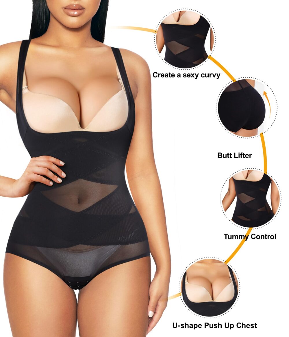 Shapewear Bodysuit for Women Tummy Control Butt Lifter Panty Hi-Waist Trainer Stomach Body Shaper Slimming Girdles - Image 4