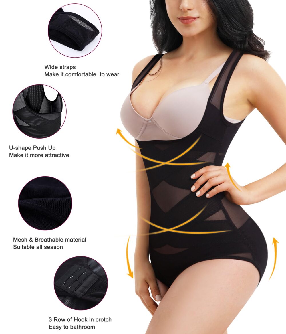 Shapewear Bodysuit for Women Tummy Control Butt Lifter Panty Hi-Waist Trainer Stomach Body Shaper Slimming Girdles - Image 2