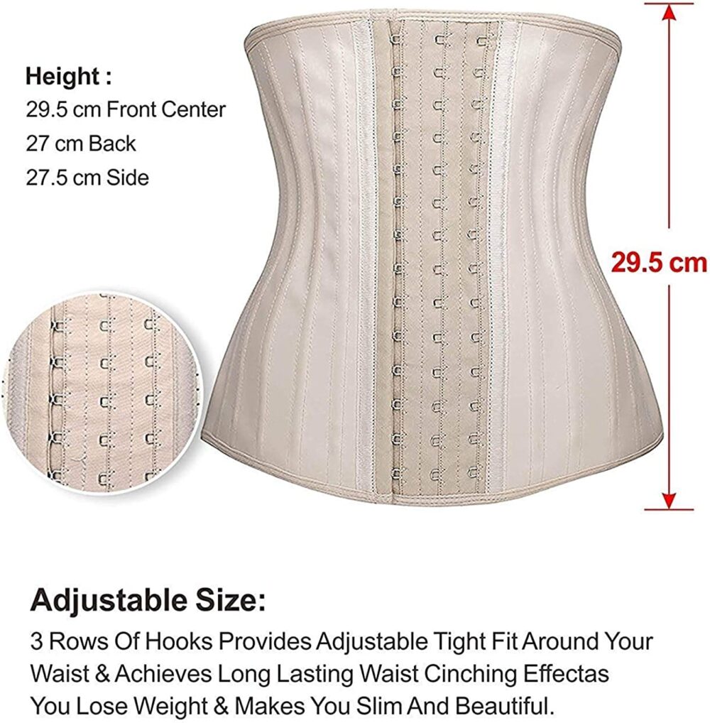 Waist Trainer for Women Latex Underbust Waist Cincher Corset Sport Girdle Hourglass Body Shaper - Image 10