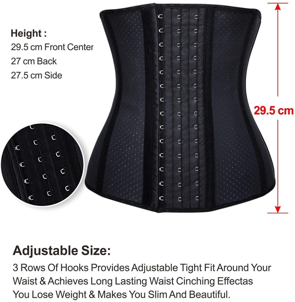 Waist Trainer for Women Latex Underbust Waist Cincher Corset Sport Girdle Hourglass Body Shaper - Image 4