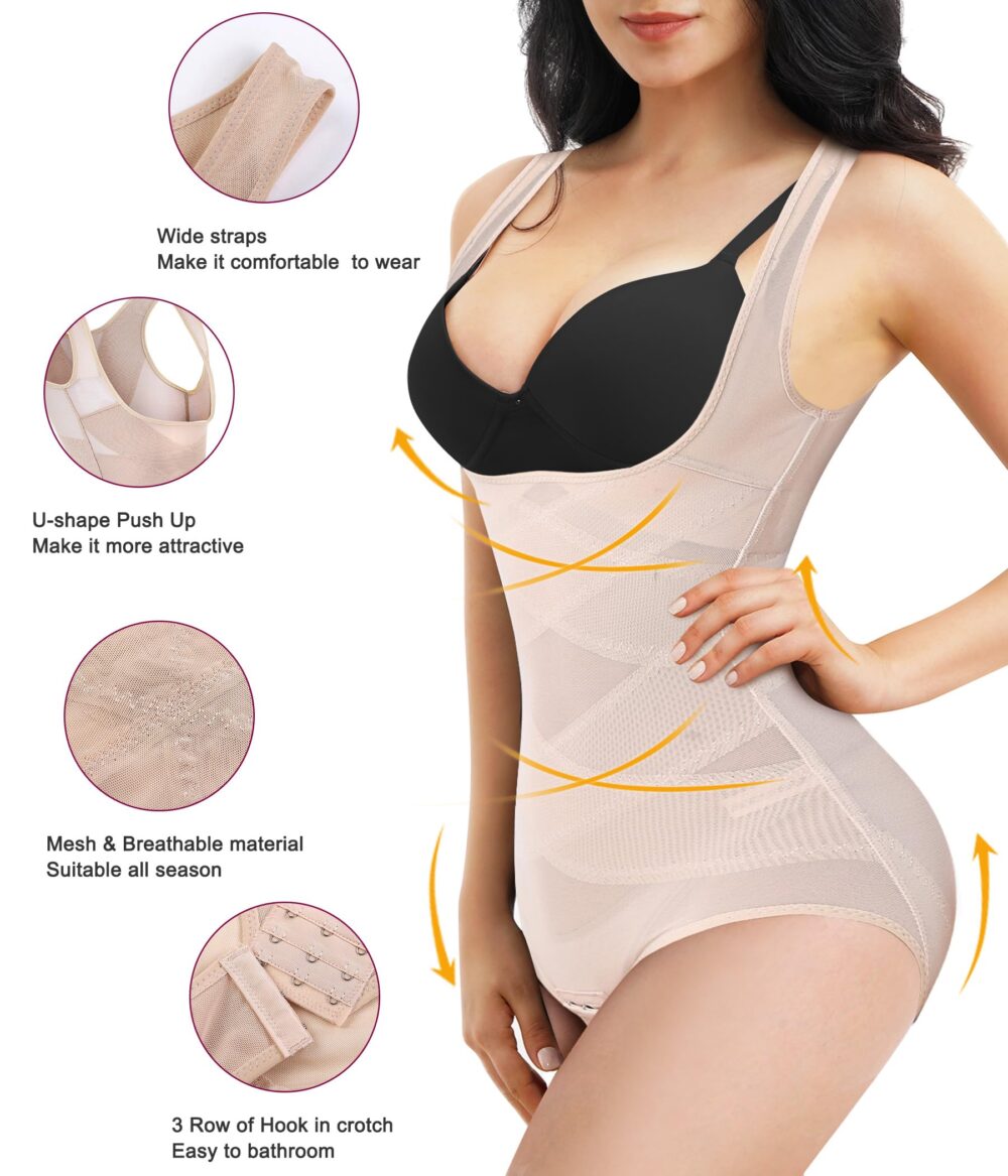 Shapewear Bodysuit for Women Tummy Control Butt Lifter Panty Hi-Waist Trainer Stomach Body Shaper Slimming Girdles - Image 6