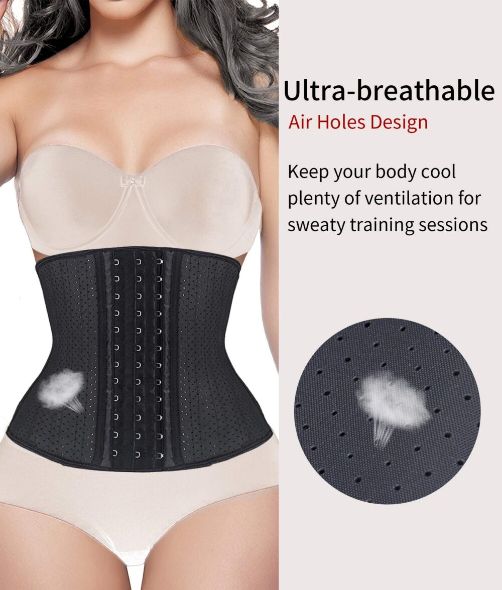Waist Trainer for Women Latex Underbust Waist Cincher Corset Sport Girdle Hourglass Body Shaper - Image 7