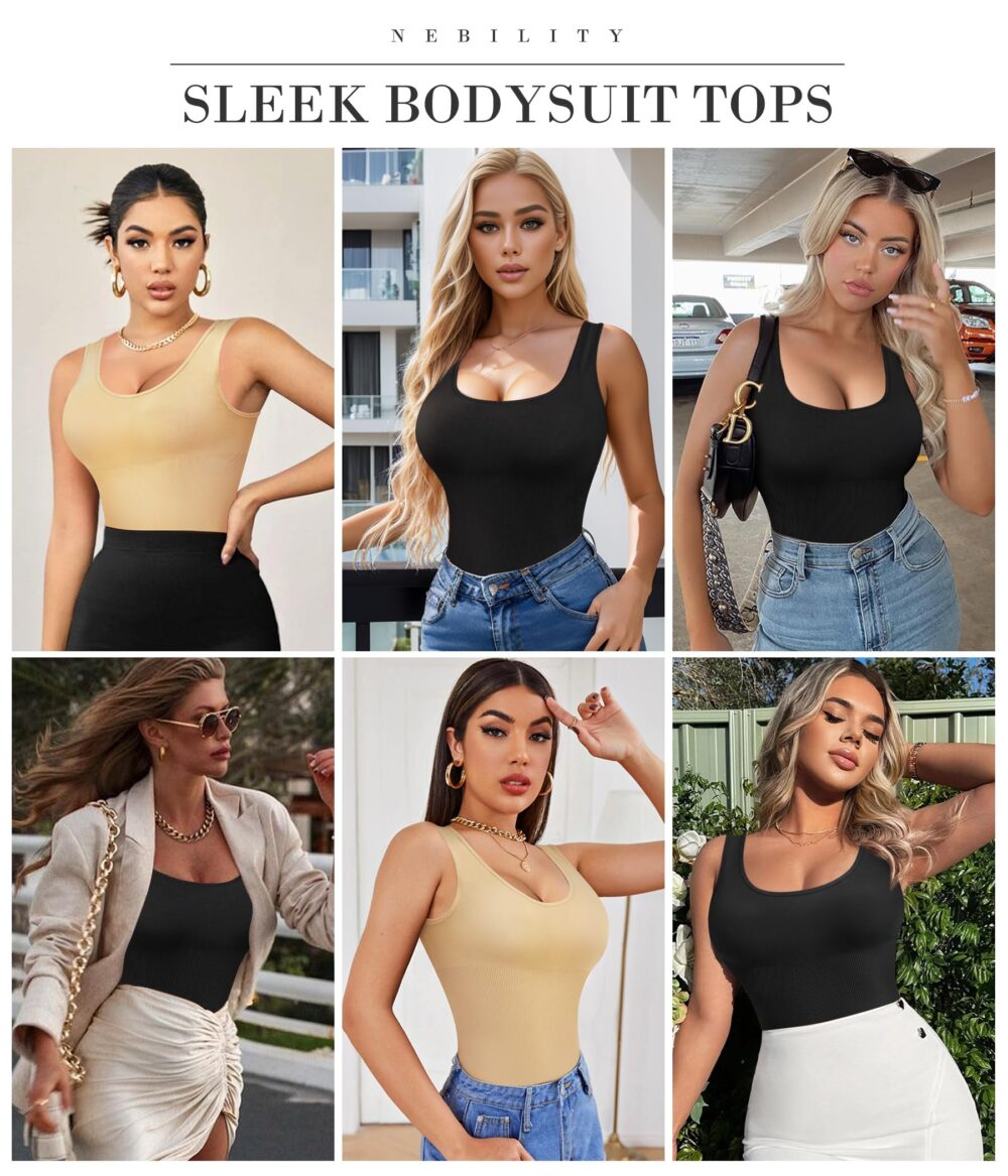 Womens' Waist Trainer Seamless Round Neck Tummy Control Shapewear Bodysuit - Image 14