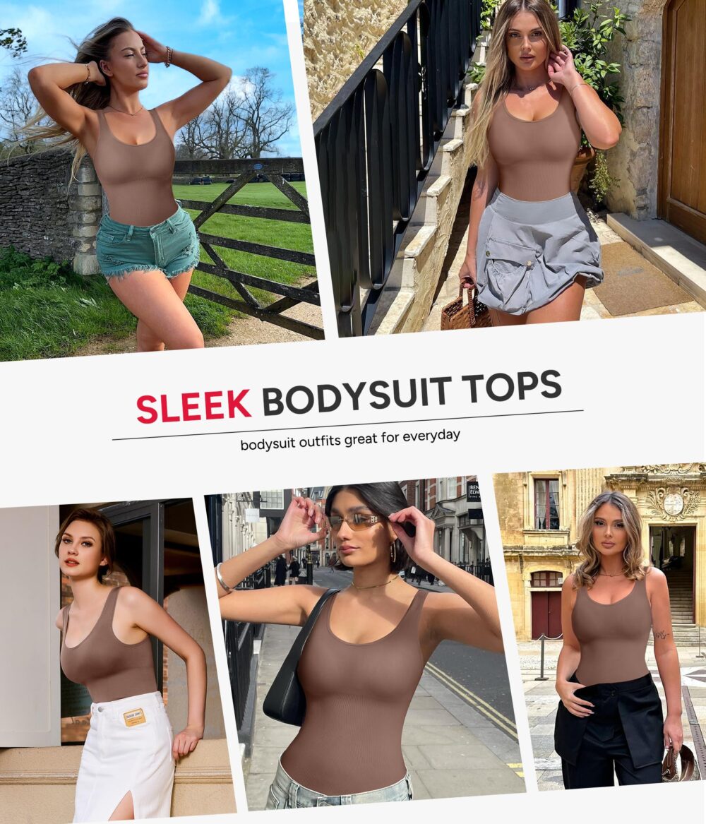 Womens' Waist Trainer Seamless Round Neck Tummy Control Shapewear Bodysuit - Image 11
