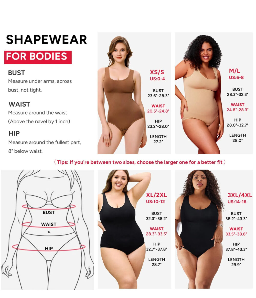 Womens' Waist Trainer Seamless Round Neck Tummy Control Shapewear Bodysuit - Image 10
